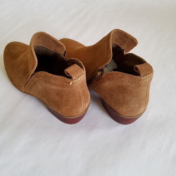 New Diba Tan Suede Leather Ankle Boots Booties Size 7 - Picture 2 of 7